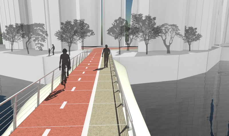 Мост из лопастей ветряных турбин