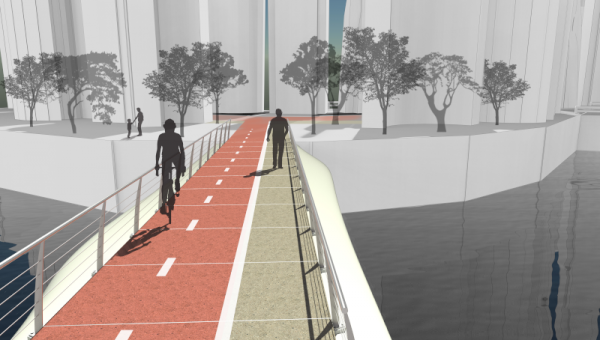 Мост из лопастей ветряных турбин